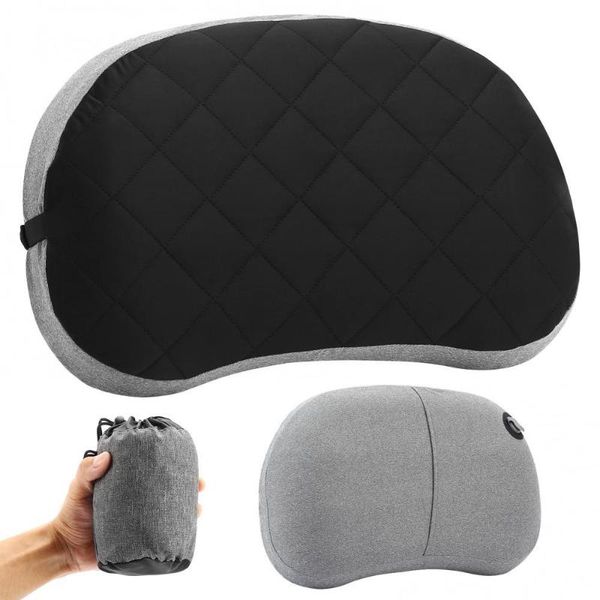 

outdoor pads inflatable pillow portable ultra-light ergonomic comfortable sleeping camping trip trekking mat with storage bag