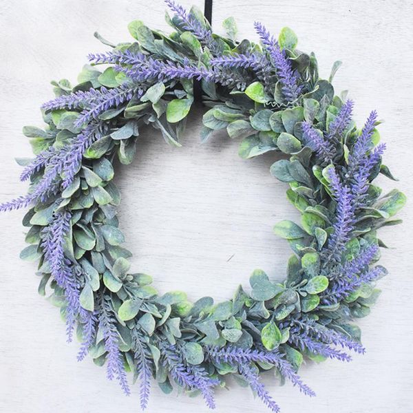 

artificial lavender wreath door hanging garland fake foliage string tree rattan home wedding decor for thanksgiving halloween decorative flo
