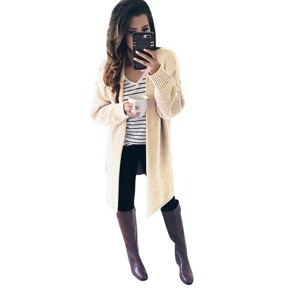 

women's sweaters casual long sleeve knitted sweater women warm winter oversize solid open front cardigan female coat, White;black