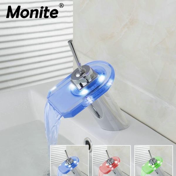 

bathroom sink faucets waterfall vanity mixer tap chrome faucets,mixers & taps glass square led basin faucet