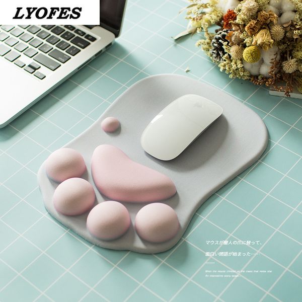 Simpatico gatto topo topo da gioco mousepad kawaii topi anti-slip tappetino PC laptop computer comfort polso supporto