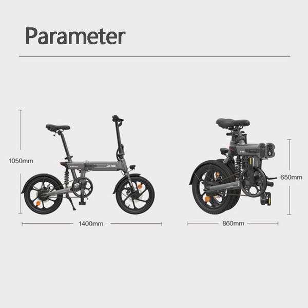 

[eu in stock] himo z16 electric moped bike z16 ebike 250w motor 16 inch blue white yellow 36v 10ah electrical bicycle