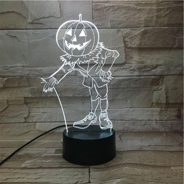 

night lights halloween pumpkin series 3d light colorful energy-saving lamp bible cross 16 color remote control gift table