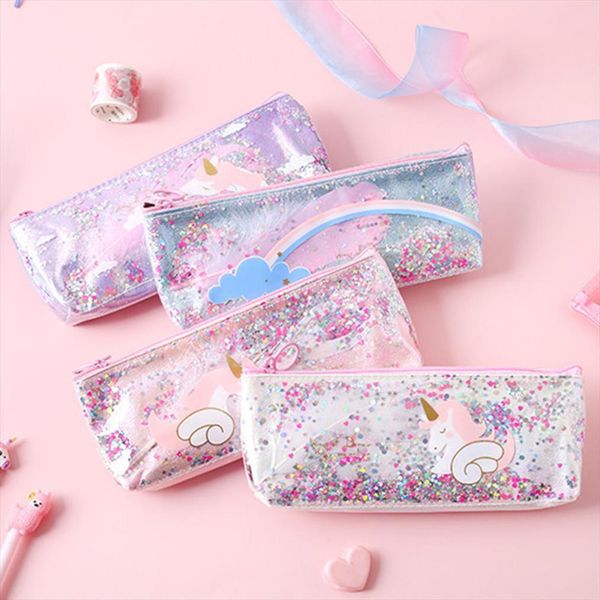 

cartoon animal pencil cases school cosmetic bags supplies stationery case box for girl pencilcase bag women makeup brush pouch