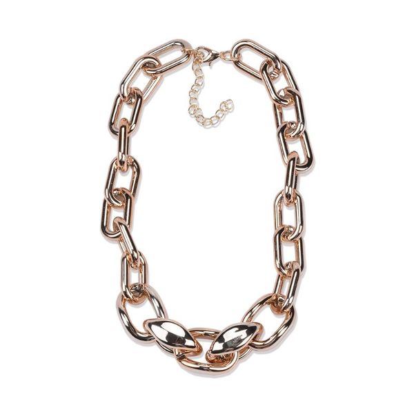 

gold link chain big choker necklace women fashion simple street party hip hop punk statement jewelry femme chokers, Golden;silver
