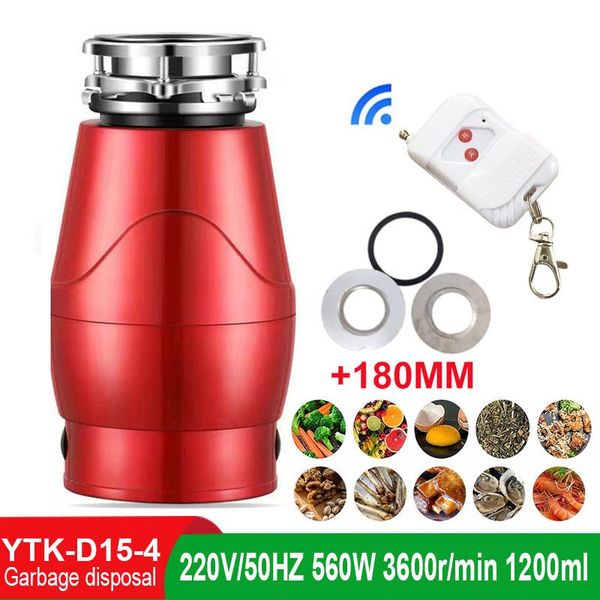 

kitchen garbage disposer stainless steel disposal shredder 3600r/min waste disposers food