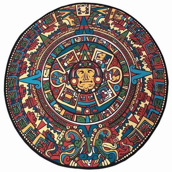 

carpets nordic black/white maya totem color round for living room bedroom area rugs entrance doormat kitchen antiskid mat tapis