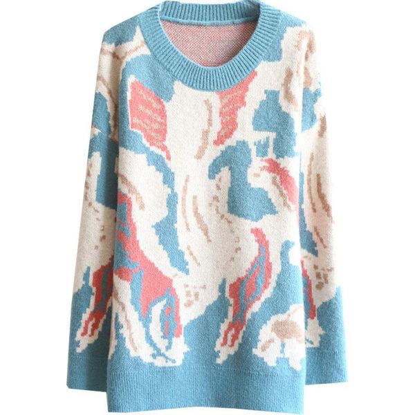 

women's sweaters 2021 ins women loose fashion sweater knit clothing, White;black