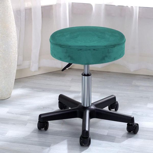 

chair covers 2pcs velvet bar stool round cushion barstool slipcovers washable
