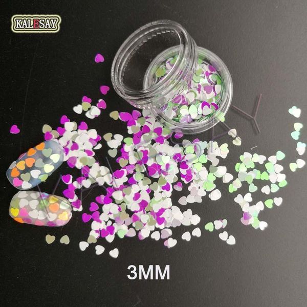 

nail art decorations mixed love heart glitter powder sequins colorful flakes sticker 3d diy sliders dust for, Silver;gold