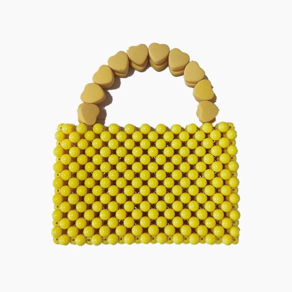 

evening bags fashion beaded handmade woven bag women's handbag luxury designer pearl hand acrylic crystal small tote