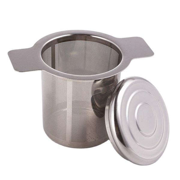 

coffee filters 304 stainless steel tea strainer with cover strain mesh binaural maker filter