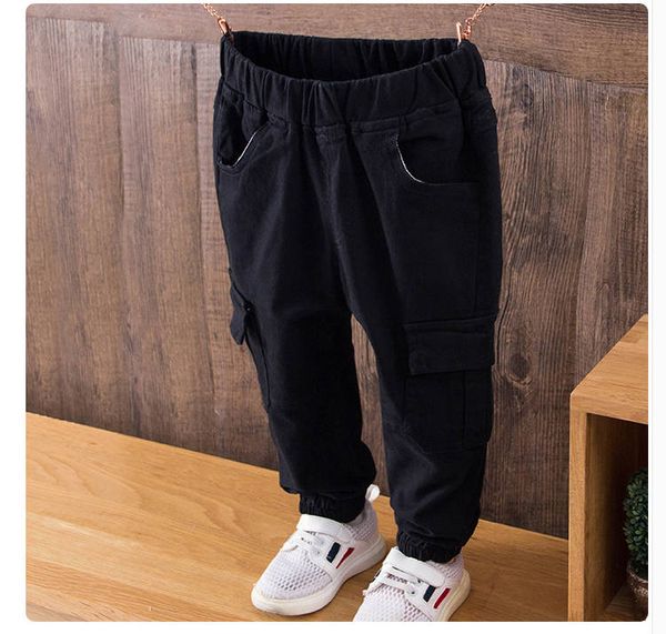

INS hot boys pants 3-11 years old big pockets cargo pants Spring and autumn wild childrens pants cotton Comfortable trousers, Beige
