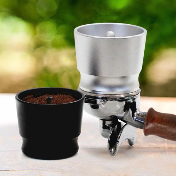 

coffee filters stainles steel powder receive cup machine receiver with lid