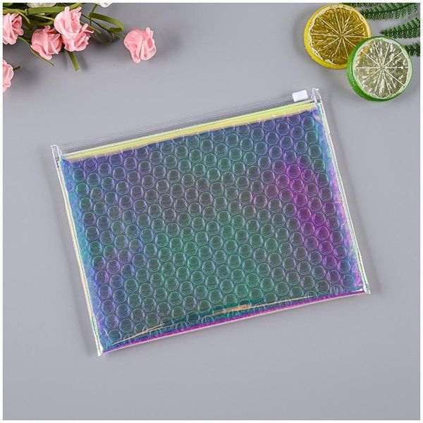 

20pcs large laser packaging gift bags bubble mailers bag plastic padded envelopes waterproof mailing 21x16cm wrap