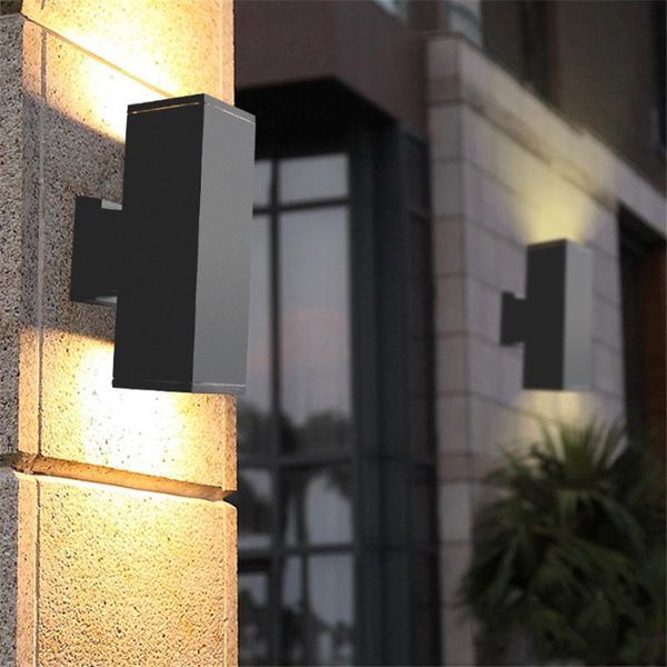 

square outdoor led porch wall light up down waterproof lamp el villa balcony corridor aisle exterior lighting lamps