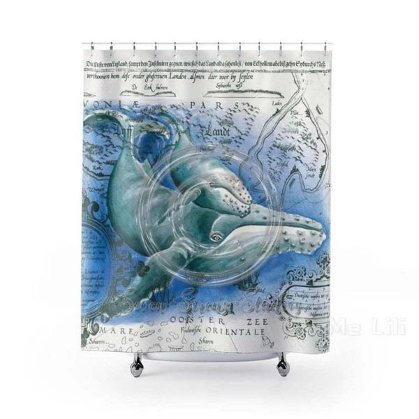 

shower curtains humpback whales vintage map curtain