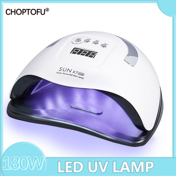 

sun x7max 180w led 57 leds uv lamp for curing gel polish nail dryer auto sensor professional manicure tools