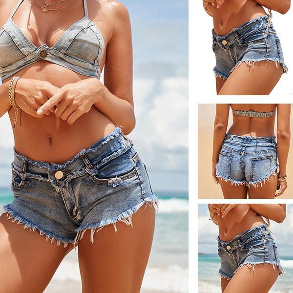 

women's jeans loose korean version of the trend is thin straight broken pants wide leg 2021 high waist denim shorts female summer, Blue