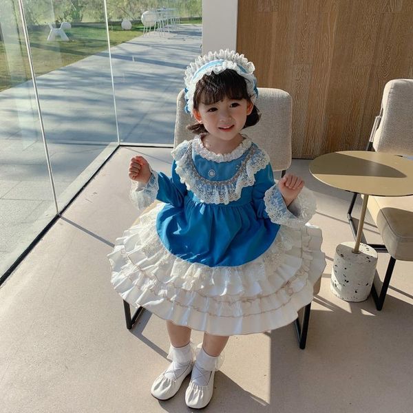 

girls' dresses baby lolita ball gown for children spanish princess girls birthday easter es infant vintage boutique clothes, Red;yellow