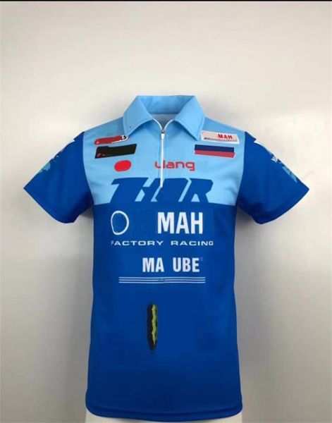 

extreme motocross rally zipper lapel quick-drying short sleeve the same mah racing fan suit can be customized polo shirt