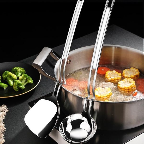 

spoons 1pcs stainless steel spatula 304 spoon kitchenware household cooking hanging wall shovel
