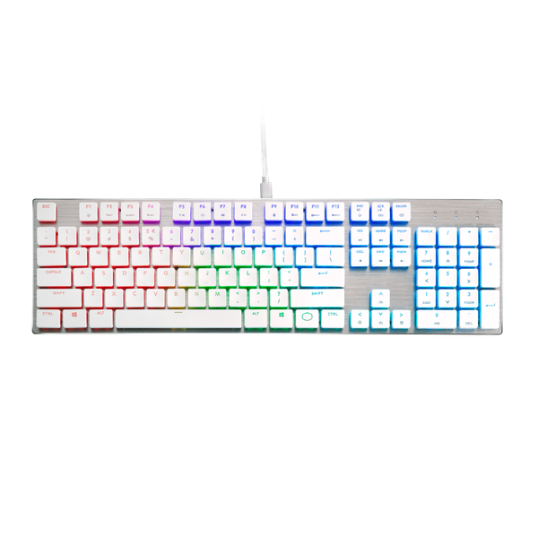 

keyboards cooler master sk650 mechanical keyboard rgb lighting effect cherry mx low red switch 104 key full without punch