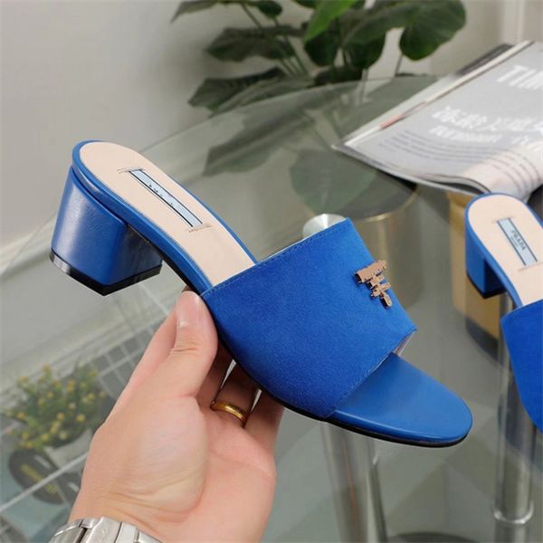 

luxury italy designer brand slippers super great quality with full package for women gift present lady birthday wedding sandals shoes heels, Black