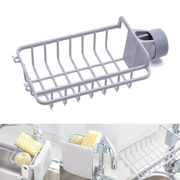 

drain rack holder storage organizer drying shelf for kitchen sink faucet sponge soap cloth din889 & organization