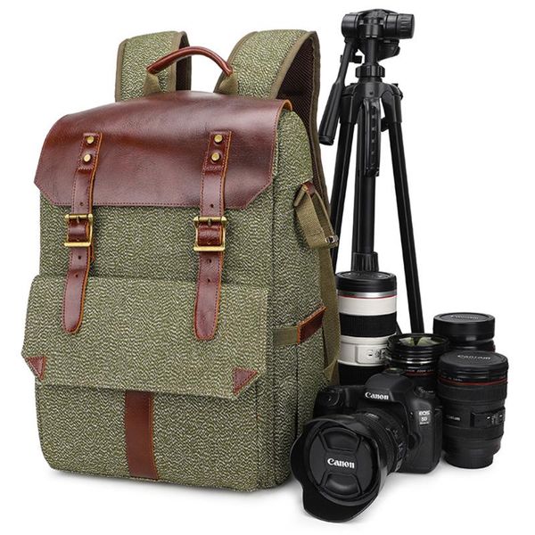 

backpack retro waterproof canvas lapbag for canon slr camera pography liner