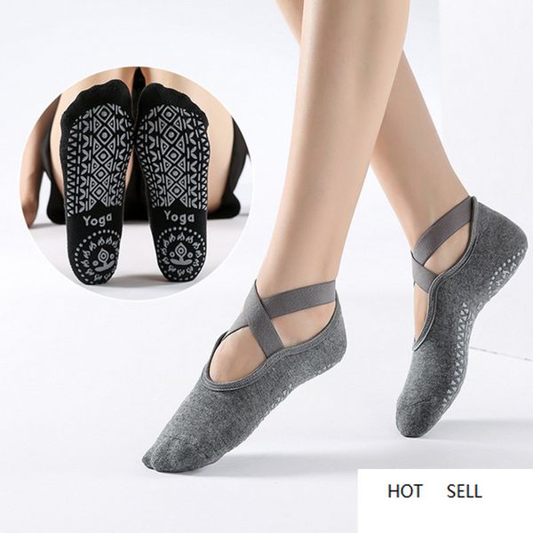 

bandage yoga socks anti-slip quick-dry damping pilates ballet, Black
