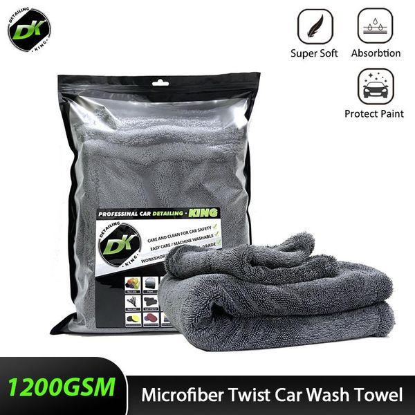 

car sponge 1200gsm microfiber twist wash towel professional super soft cleaning drying cloth towels for cars washing detailing