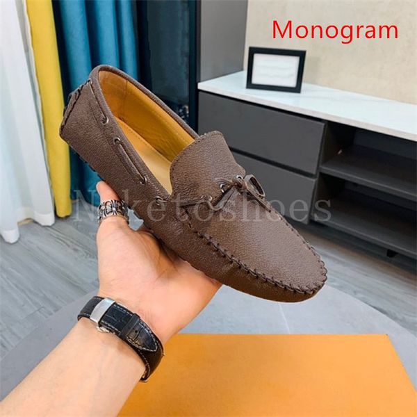 

arizona mocassin mens luxurys designers shoes letter flower embossed monograms dress shoes hockenheim mocassin driving shoes, Black