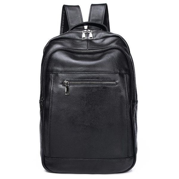 

backpack brand 100% genuine leather men backpacks fashion real natural student boy luxury large computer lapbag