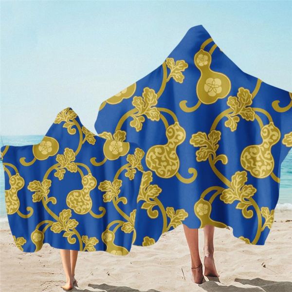 

hooded towel hand-painted pattern microfiber children bath with hood wearable beach