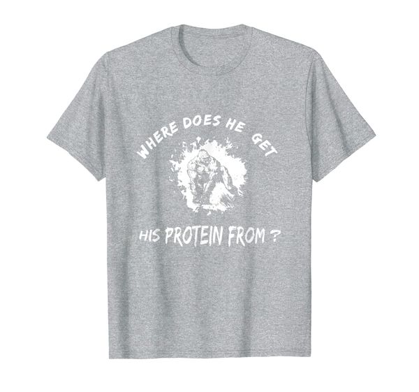

vegan gorilla protein t-shirt t-shirt, White;black