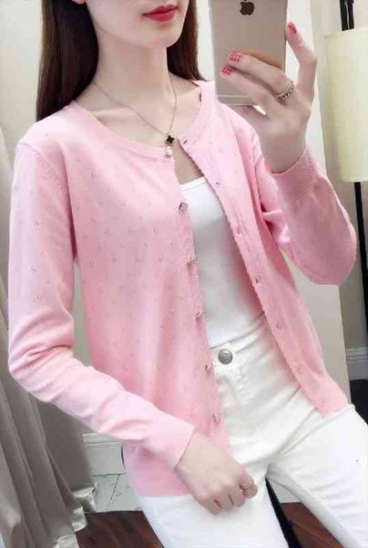 

early autumn of breathable sunscreen women sweaters hollow thin cardigan knitted shawl short loose jacket blouse woman, White;black