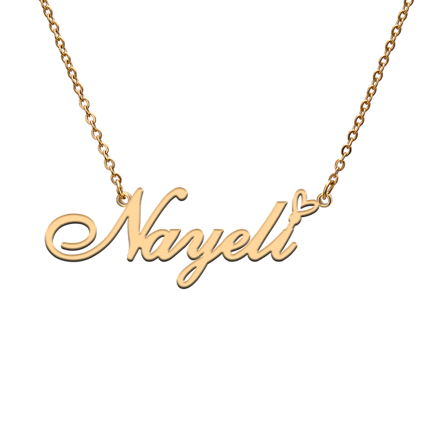 

charms god with love heart personalized character necklace name nayeli for friend jewelry gift, Bronze;silver