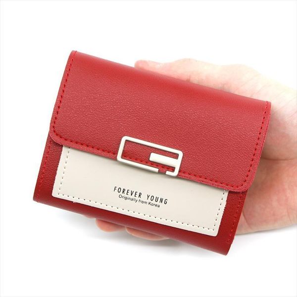 

womens wallet short girls coin purse fashion wallets for woman card holder small ladies female hasp mini clutch, Red;black