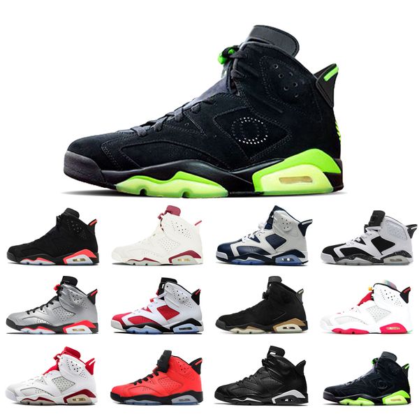 

man basketball shoes 6 6s alternate angry bull black cat green infrared carmine dmp hare marron oreo sport blue trainers sports sneaker chau, White;red