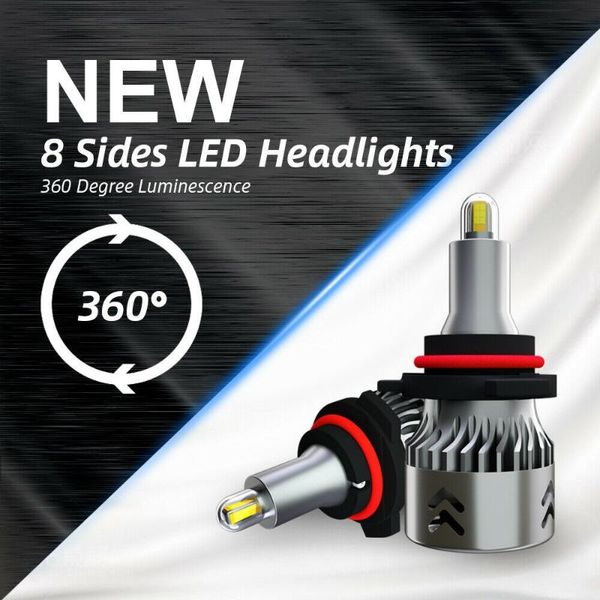 

truck led headlight useful 30000lm 55w 6000k 8 sides car ip68 waterproof headlights