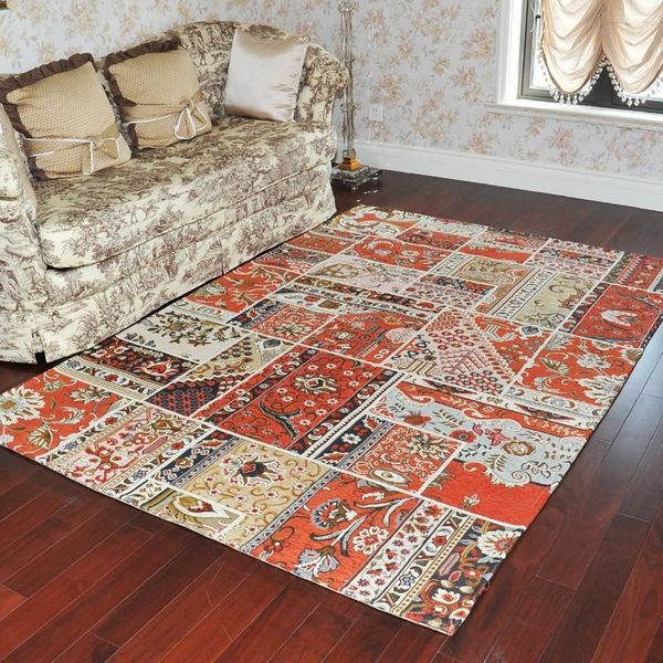 

carpets mediterranean style woven durable area rug, vintage kilim pattern living room carpet , decorative bedside floor mat