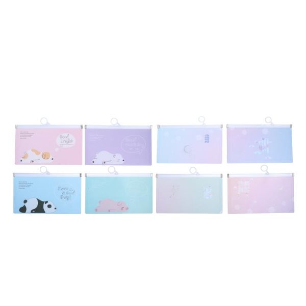 

storage bags 8pcs makeup zipper cases portable pencil pen mask