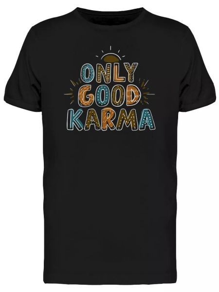 

only good karma tee men's -image by shutterstock, White;black
