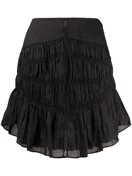 

black a-line layered mini skirt skirts