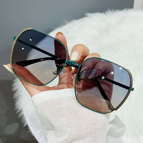 

sunglasses high-quality rimless oversized glasses women tide vasos decorativos lunette de soleil vintage zonnebril dames, White;black