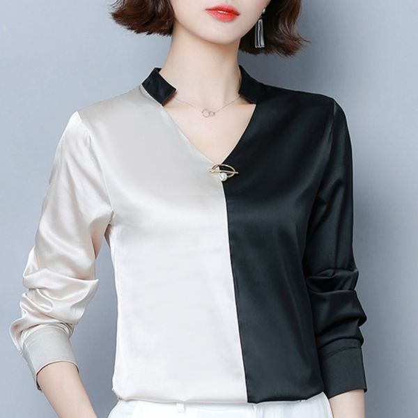 

womens and blouses v-neck office blouse ladies fashion woman blouses chiffon blouse shirt women blusas c741 210602, White