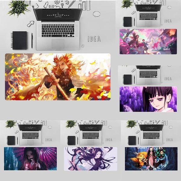

mouse pads & wrist rests demon slayer anime lapgaming mice mousepad desk table game office work gamer large pad mats non-slip cushion