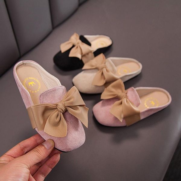

slipper ishowtienda children infant kids baby girls fashion bowknot casual shoes sandals zapatillas casa para niÃ±os slippers kid, Black;grey