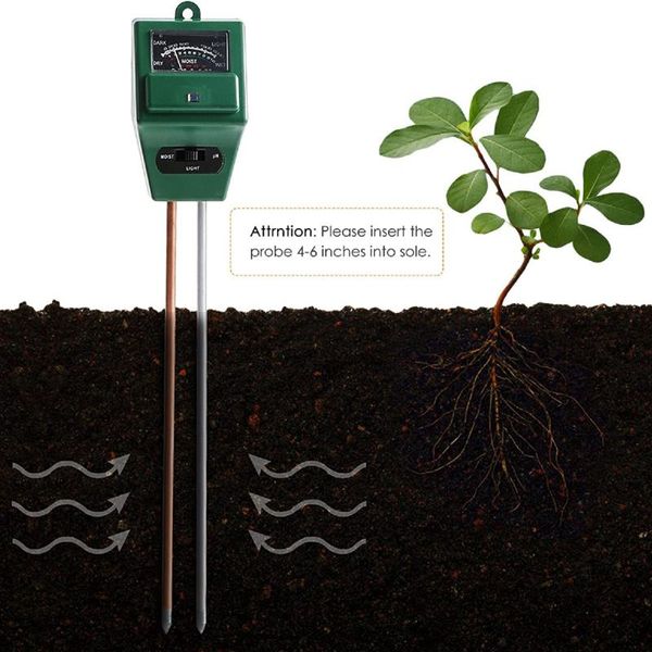 

meters 3 in 1 multifunction soil ph meter digital analyzer for garden farm lawn planting hygrometer moisture sensor gardening tools